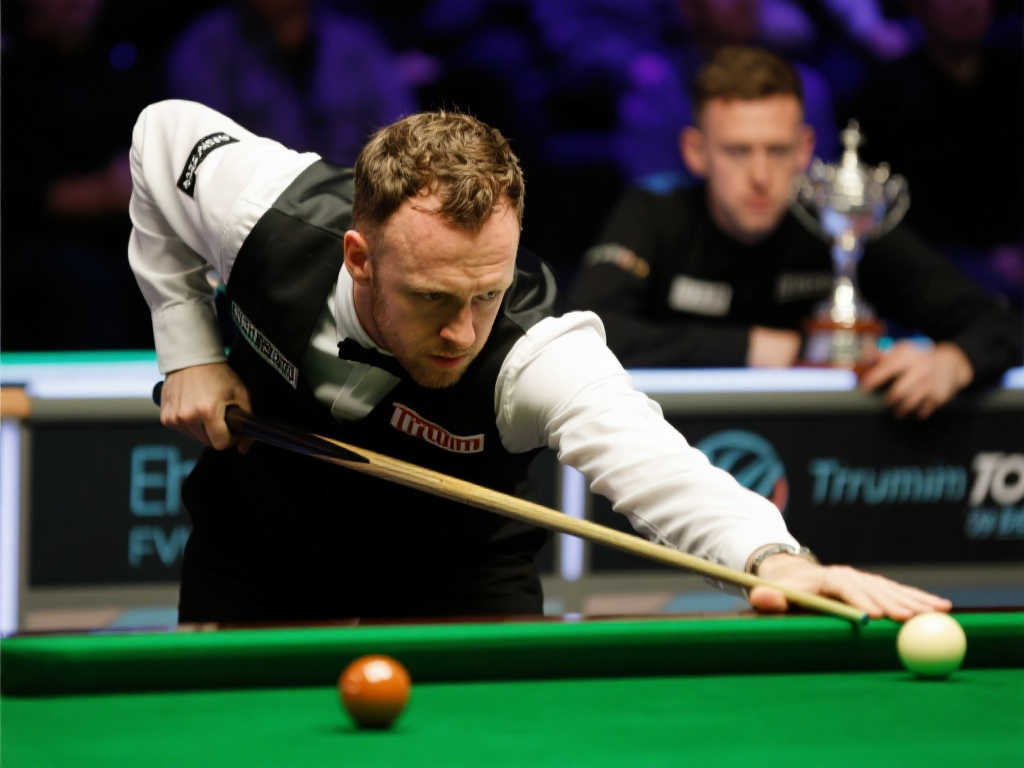 斯诺克世锦赛八强战首阶段：特鲁姆普暂以5-3领先布雷切尔